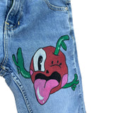 Cartoon denim pants