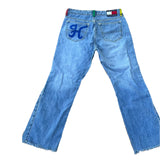 Cartoon denim pants