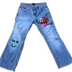 Cartoon denim pants